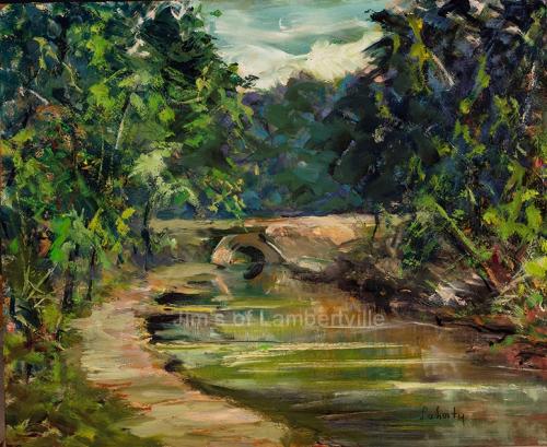 "Canal Bridge, New Hope" by Evelyn%20Faherty